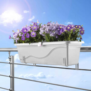 Selbstbewässernder Blumentopf Extra Line SMART, Länge 80 cm Weiß