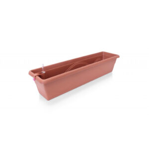 Selbstbewässernder Blumentopf Extra Line SMART, Länge 80 cm Terrakotta
