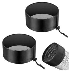 VIVOSUN Abdeckung für Lüftungsöffnung 150 mm mit elastischem Band und fester Klammer, 2 St.